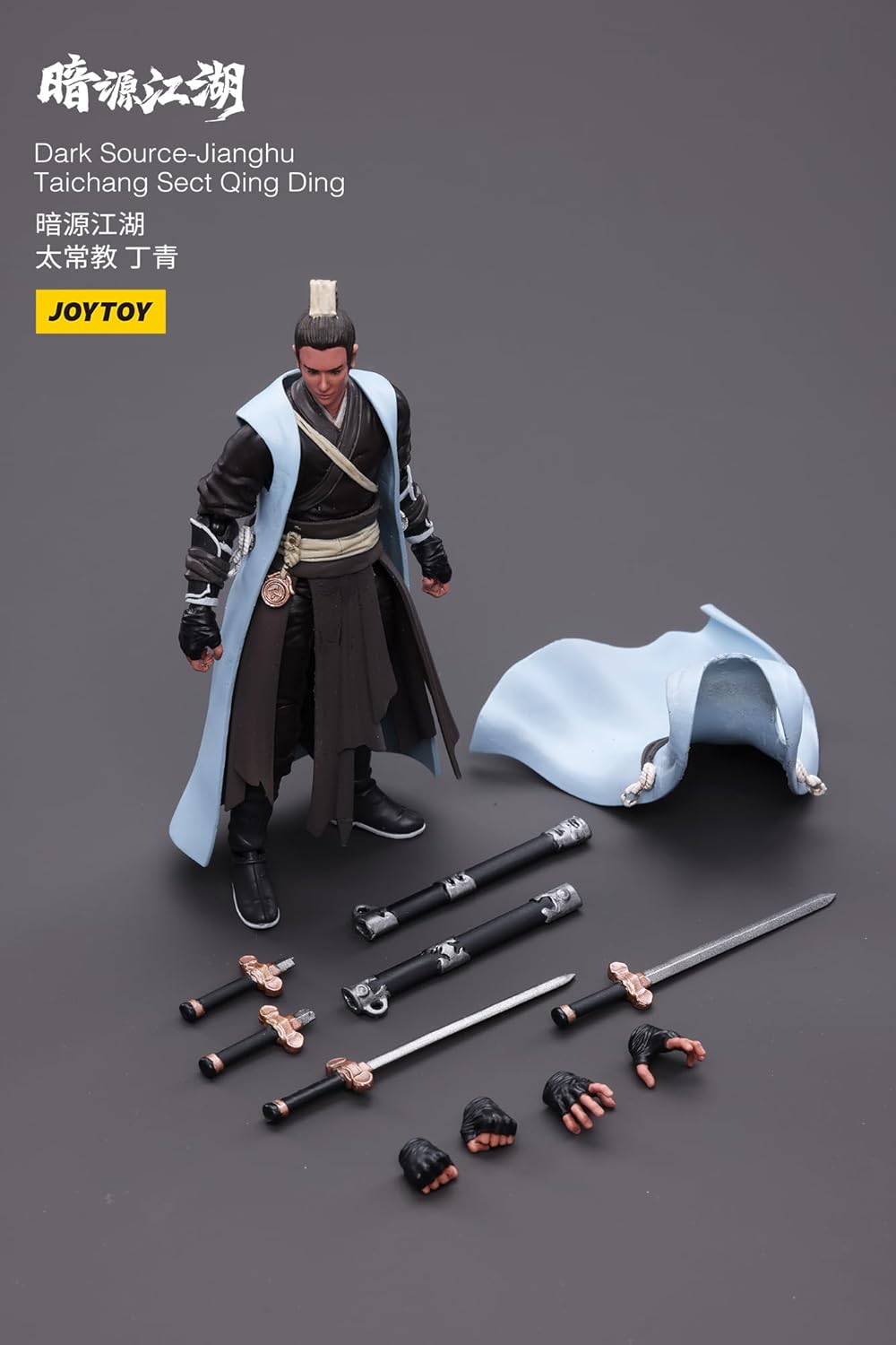 JoyToy 1/18 Scale Dark Source Battle for The Stars Chinese Ancient Warriors Jianghu Taichang Sect Qing Ding Action Figure
