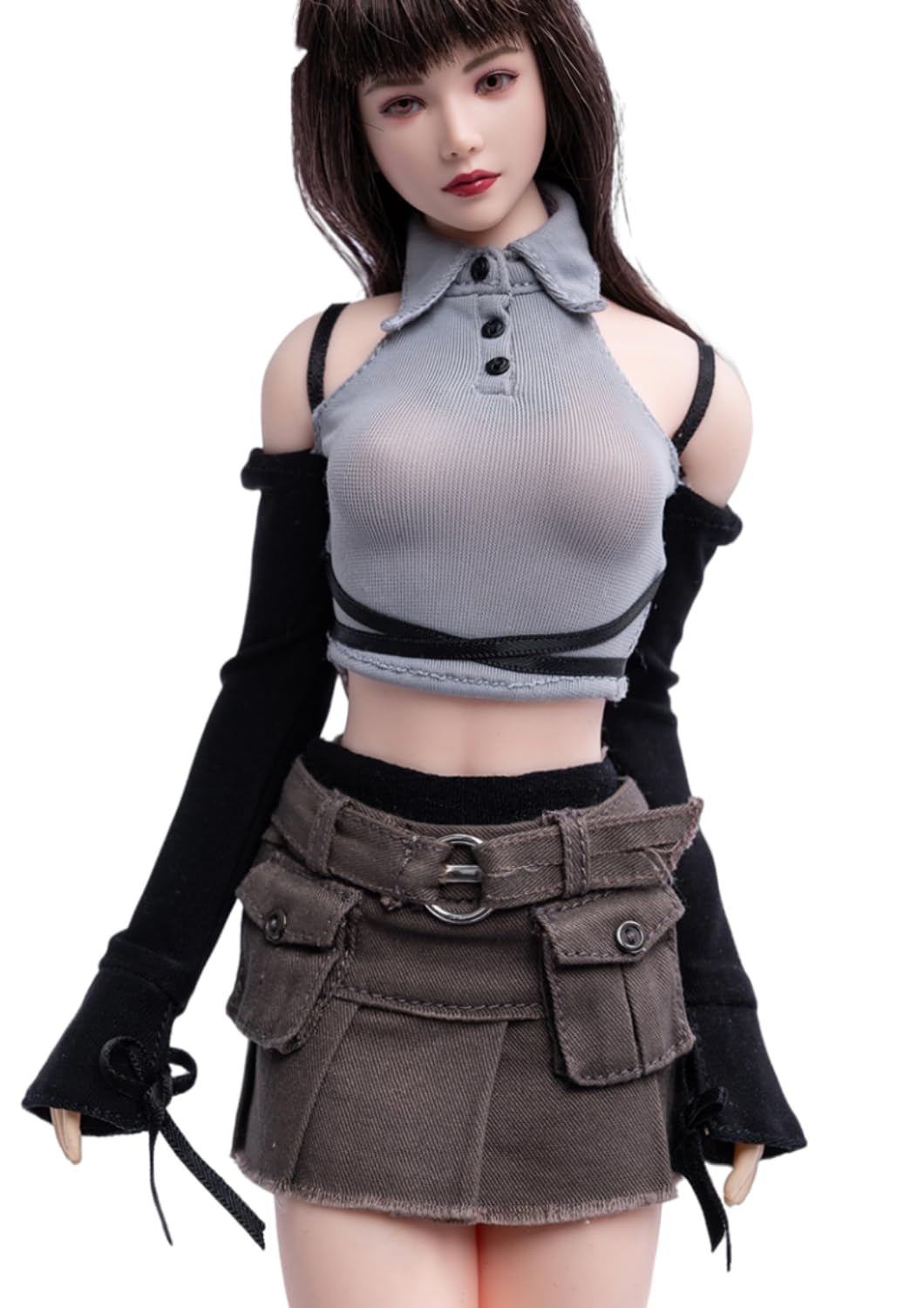 Ropa para muñeca a escala 1/6: Camiseta, traje y falda para figura de acción coleccionable de 12 pulgadas TCT-033A