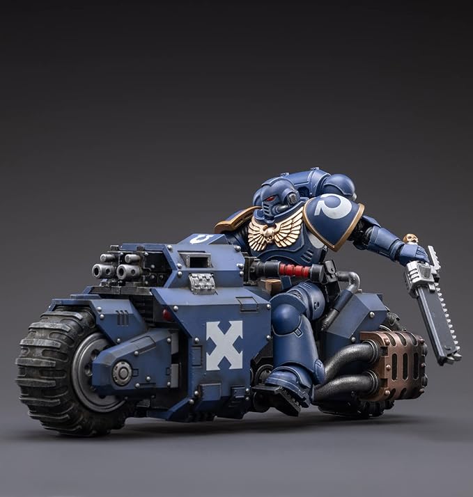 HiPlay JoyToy 40K Officially Licensed 1/18 Scale Science Fiction Action Figures Full Set Series - Space Marines Ultramarines Outriders