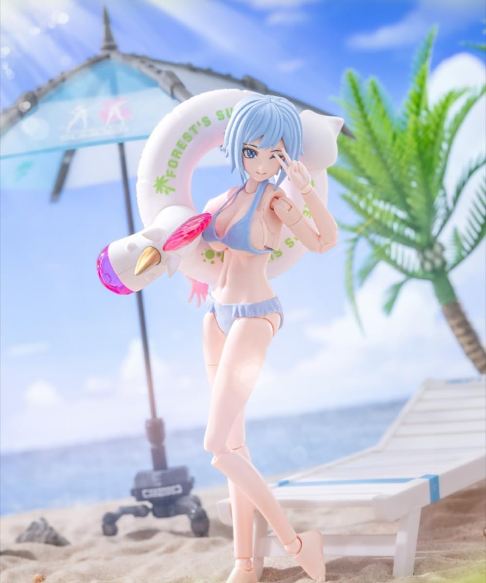 HiPlay Nuke Matrix Plastic Model Kits: Forest's Summer: Vivienne Hayha, Mecha Musume, Anime Style Collectible Action Figures