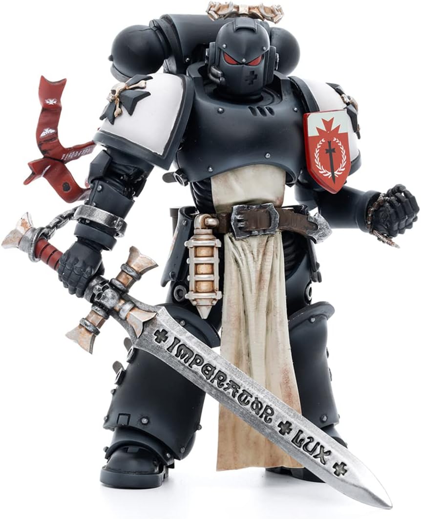 HiPlay JoyToy 40K Officially Licensed 1/18 Scale Action Figures Full Set Series Black Templars, Rolantus