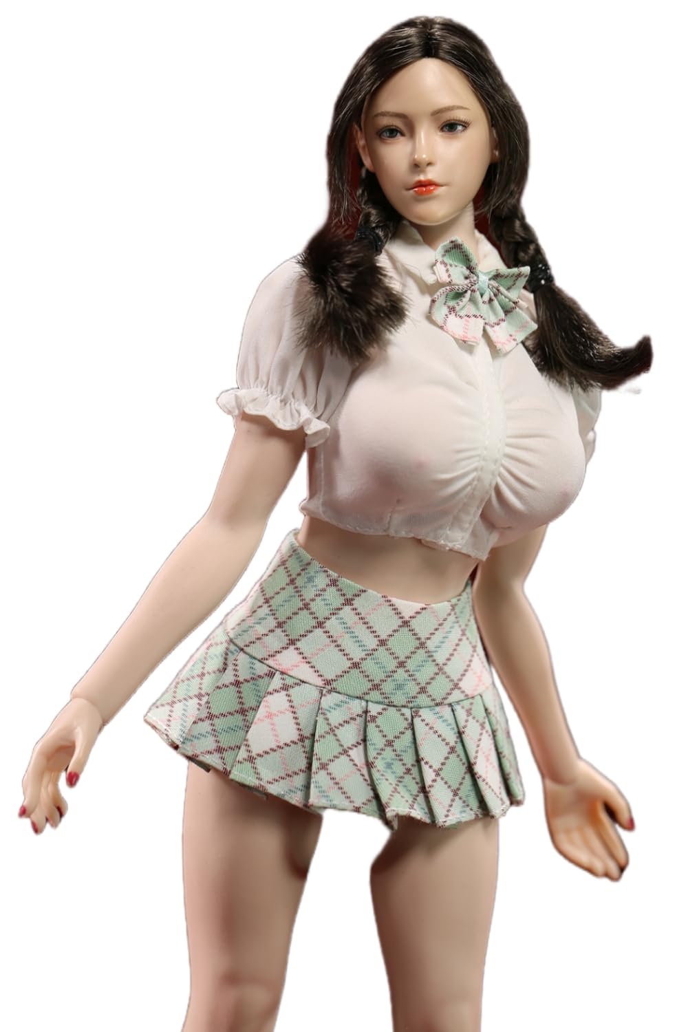 HiPlay 1/6 Scale Figure Doll Clothes: Green Bubble Sleeve Short Blouse Halter for 12-inch Collectible Action Figure