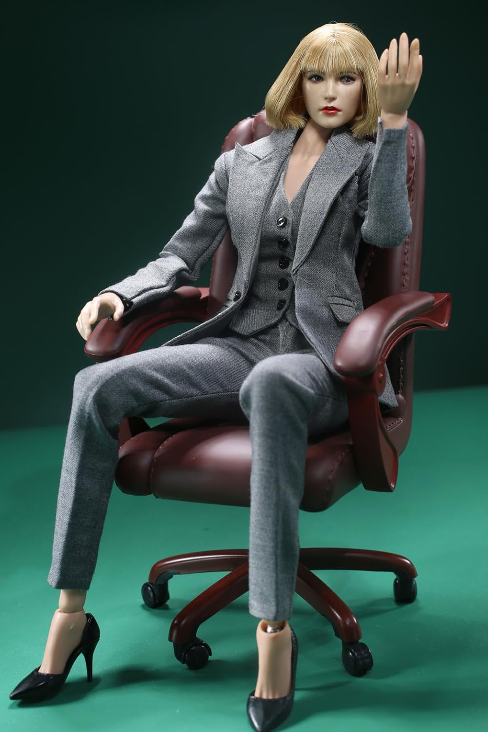 HiPlay 1/6 Scale Figure Doll Clothes: Blue Female Slim-Fit Suit for 12-inch Collectible Action Figure