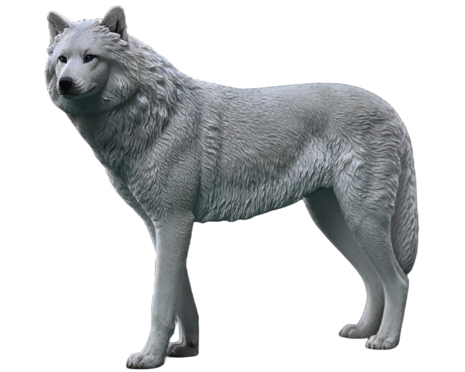JXK Collectible Wolf Figure: Arctic Wolf, Expertly Hand-Painted, Lifel