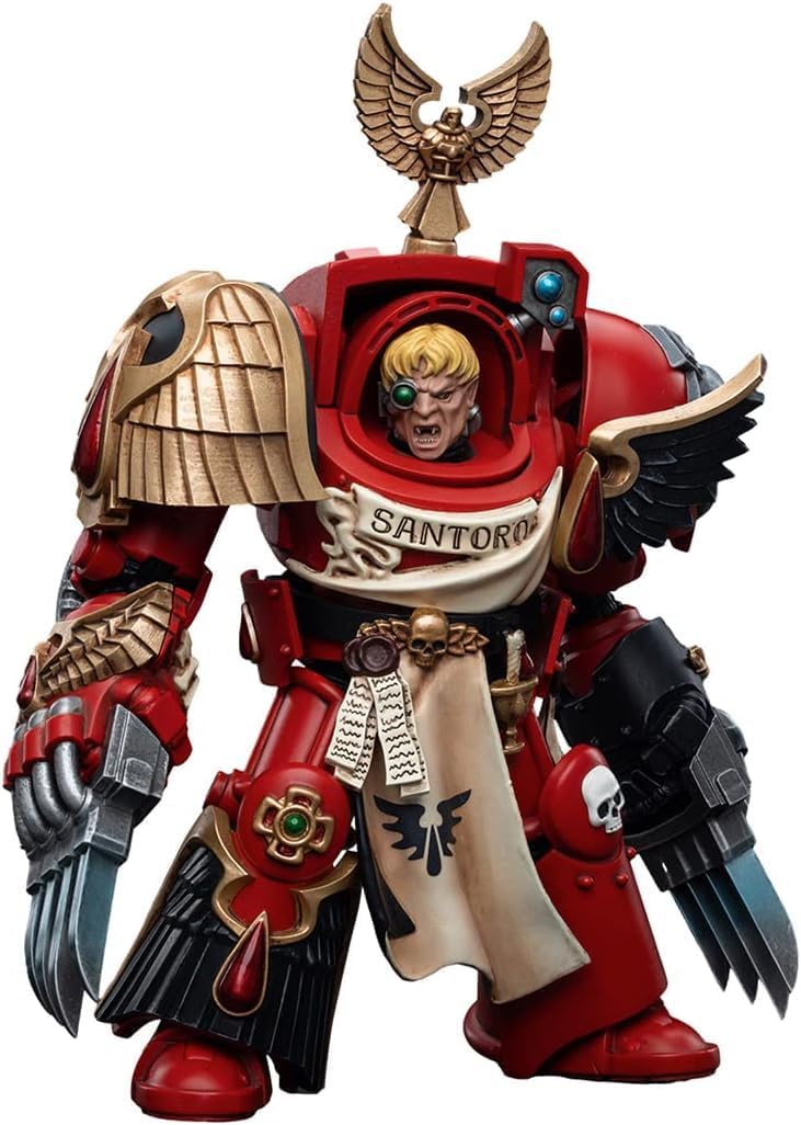 HiPlay JoyToy ¡Á Warhammer 40K Officially Licensed 1/18 Scale Science Fiction Action Figures Full Set Series (Sergeant Santoro, Blood Angels)