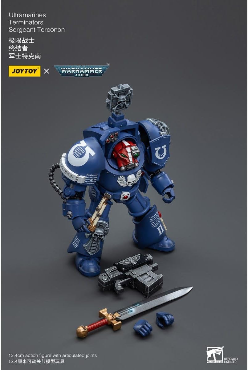 HiPlay JoyToy Warhammer 40K Ultramarines Terminators Sergeant Terconon 1:18 Scale Collectible Action Figure