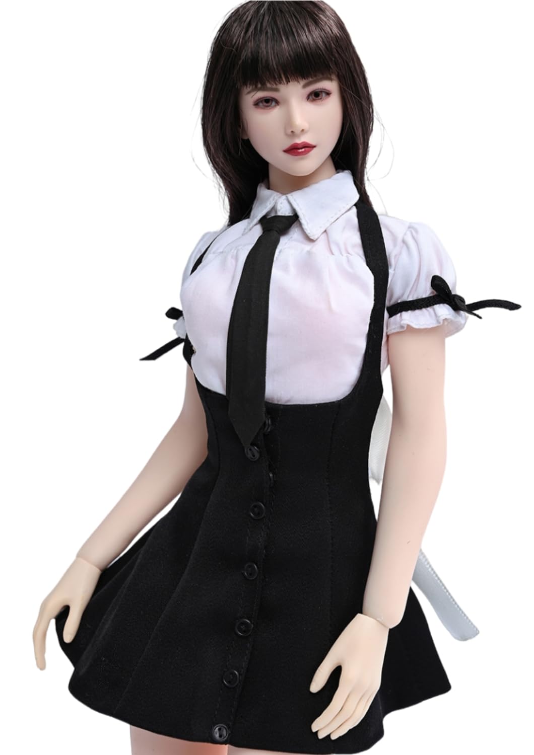 Ropa para muñeca a escala 1/6: Conjunto de falda y camisa JK para figura de acción coleccionable de 12 pulgadas TCT-034A