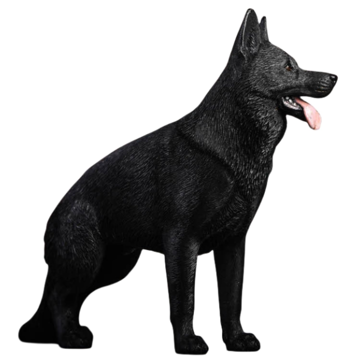 HiPlay JXK Collectible Dog Figure: Shepherd, Expertly Hand-Painted, Lifelike, Safe Resin, 1:12 Scale Miniature Animal Figurine