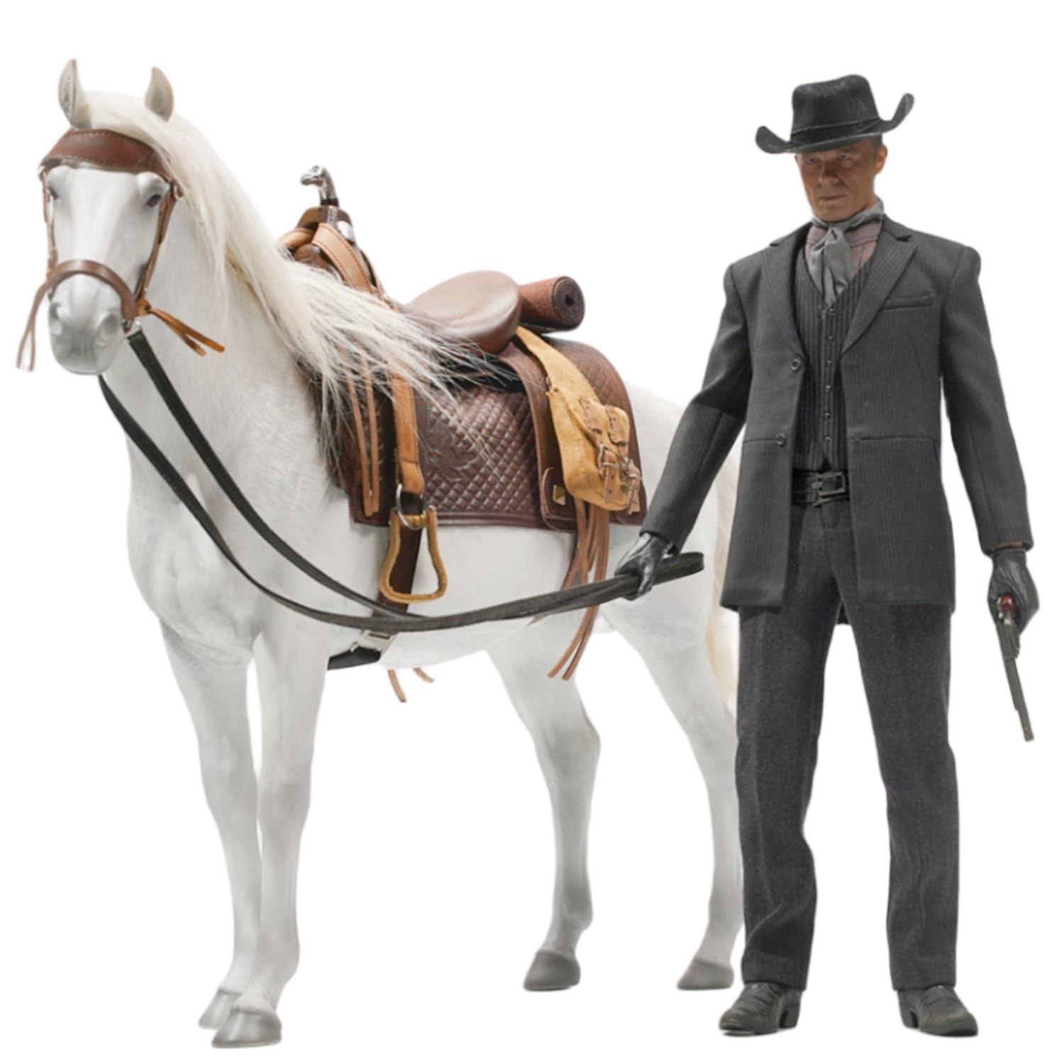 HiPlay JXK Collectible Horse Figure: Horse, Expertly Hand-Painted, Lifelike, Safe Resin, 1:6 Scale Miniature Animal Figurine JXK175