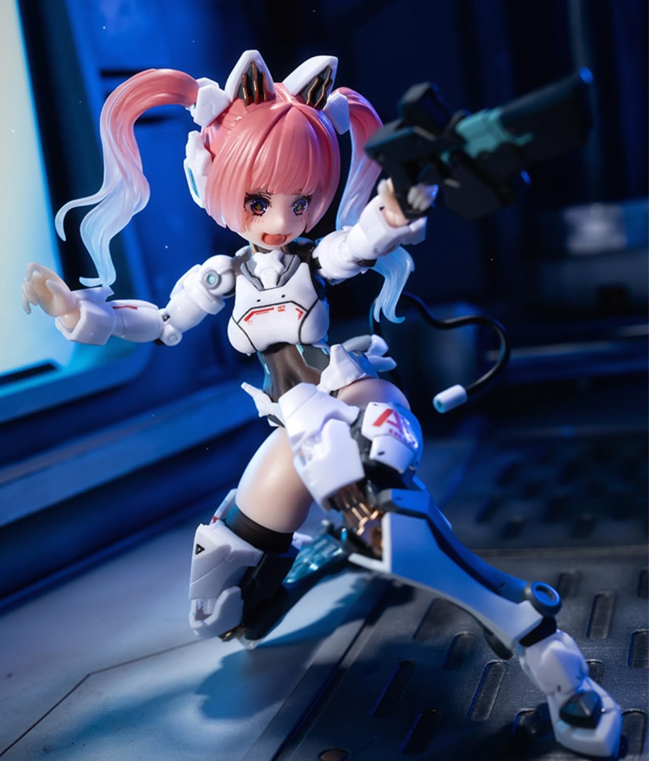 HiPlay Snail Shell Collectible Figure Full Set: EveD Series Strike Cat, Anime Style, 1:12 Scale Miniature Female Action Figurine AMBRA-02