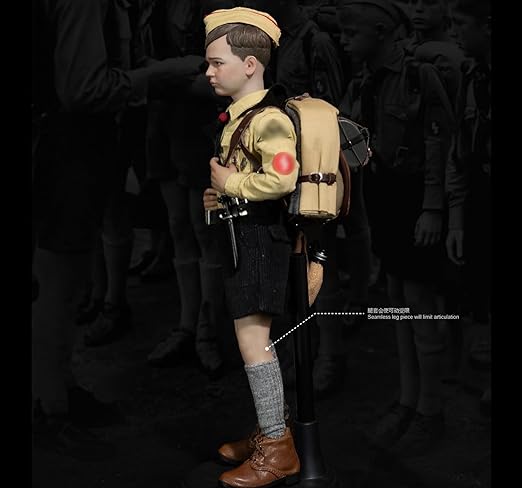 HiPlay Facepool Collectible Figure Full Set: WWII German Youth Brigade Rabbit Boy, 1:6 Scale Miniature Male Action Figurine History Edition FP016B