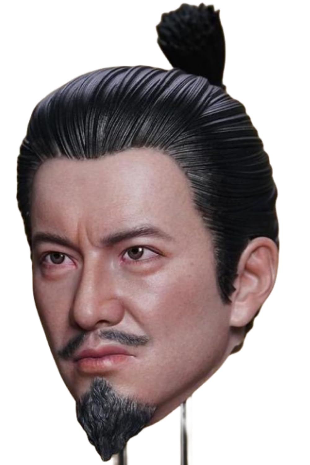 HiPlay Super Duck 1:6 Scale Male Head Sculpt, Nobunaga Kimura Samurai Head Sculpture with Neck for 12-inch Action Figures