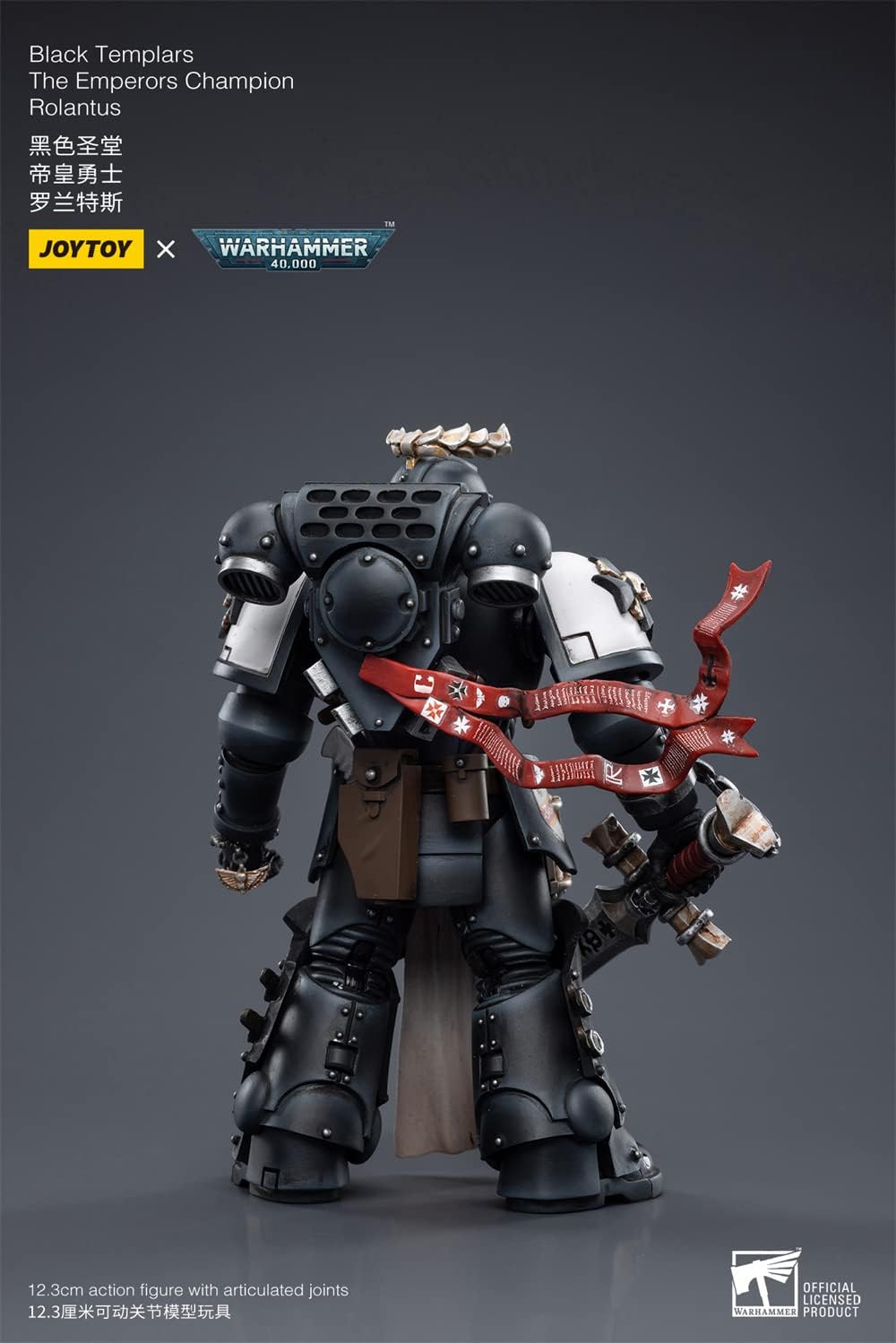 HiPlay JoyToy 40K Officially Licensed 1/18 Scale Action Figures Full Set Series Black Templars, Rolantus