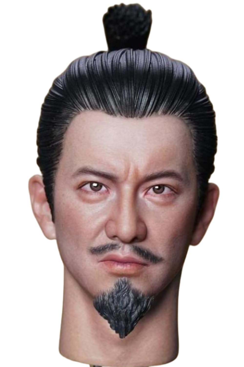 HiPlay Super Duck 1:6 Scale Male Head Sculpt, Nobunaga Kimura Samurai Head Sculpture with Neck for 12-inch Action Figures