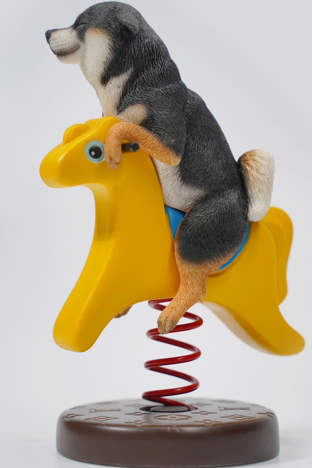 HiPlay JXK Collectible Dog Figure: Rocking Horse Shiba Inu 2.0, 1:6 Scale Miniature Animal Figurine