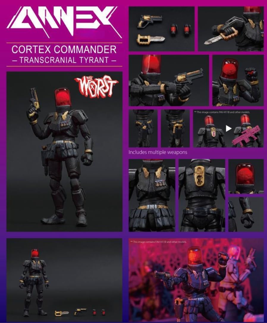 HiPlay Toys Alliance Collectible Figure: Acid Rain World Annex 2179: Cortex Commander-Transcranial Tyrant 1:18 Miniature Action Figurine