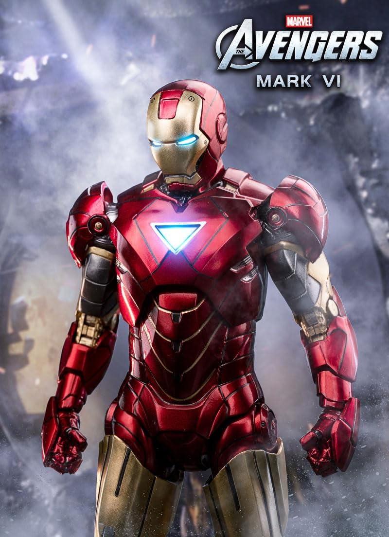 HiPlay ZD Collectible Figure Full Set: Iron Man Mark, 1:10 Scale Miniature Action Figurine