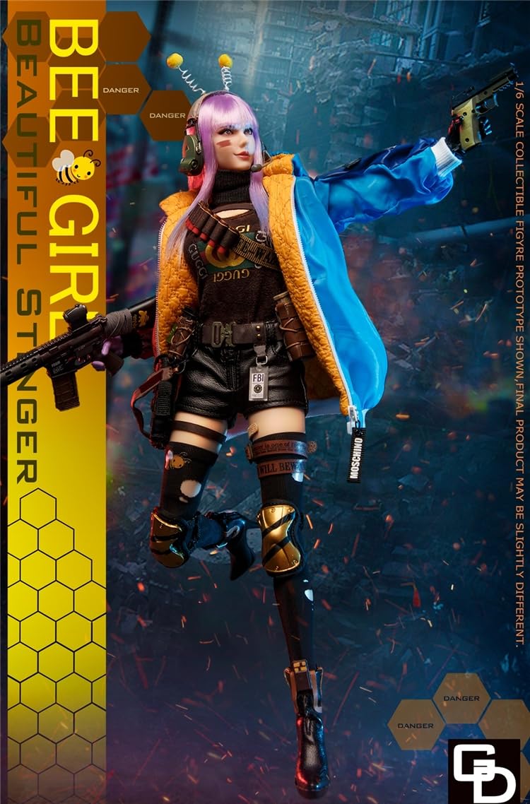 HiPlay GDTOYS Figure Full Set: End Bee Girl, 1:6 Scale Female Miniature GD97003