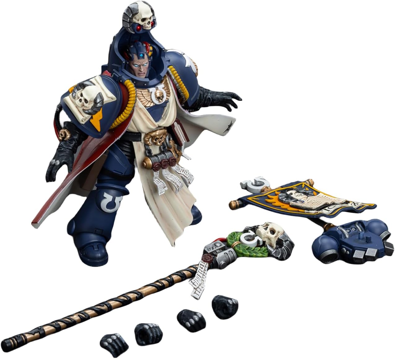 HiPlay JoyToy Warhammer 40K Collectible Figure: Ultramarines Chief Librarian Tigurius 1:18 Scale Action Figures JT6885(Tigurius)