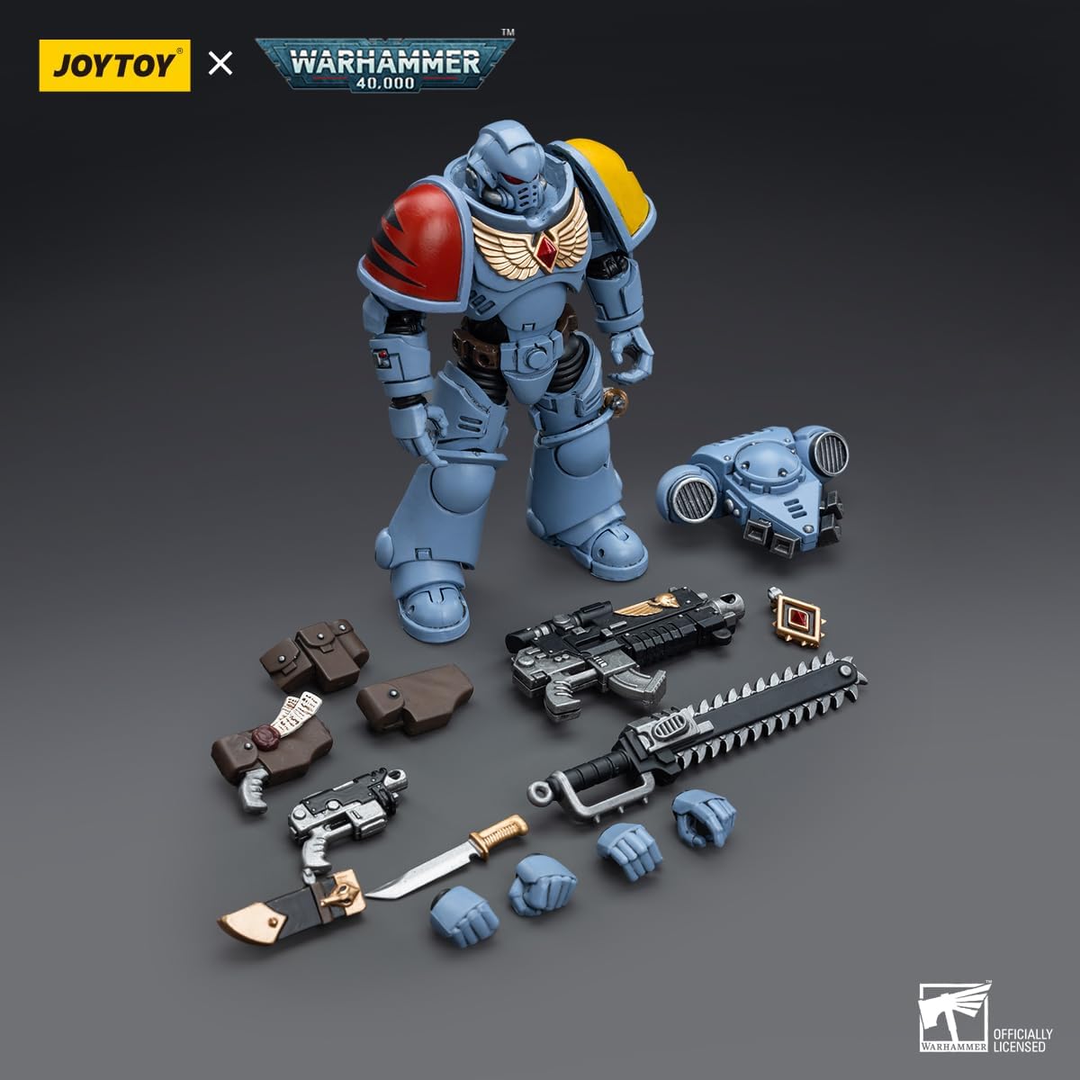 HiPlay JoyToy ¡Á Warhammer 40K Officially Licensed 1/18 Scale Science Fiction Action Figures Full Set Series (Intercessors, Space Wolves)