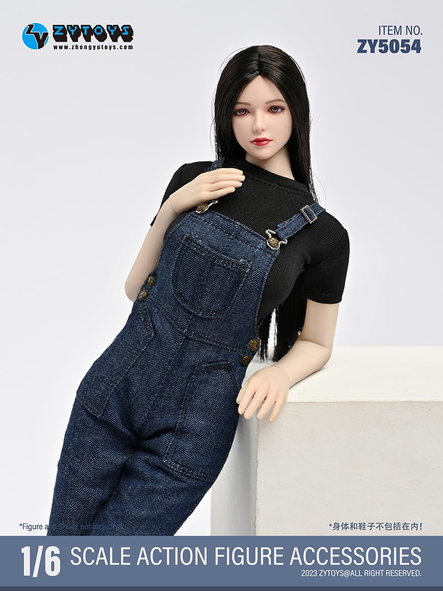 HiPlay 1/6 Scale Figure Doll Clothes: T-Shirt Denim Skirt Suit for 12-inch Collectible Action Figure