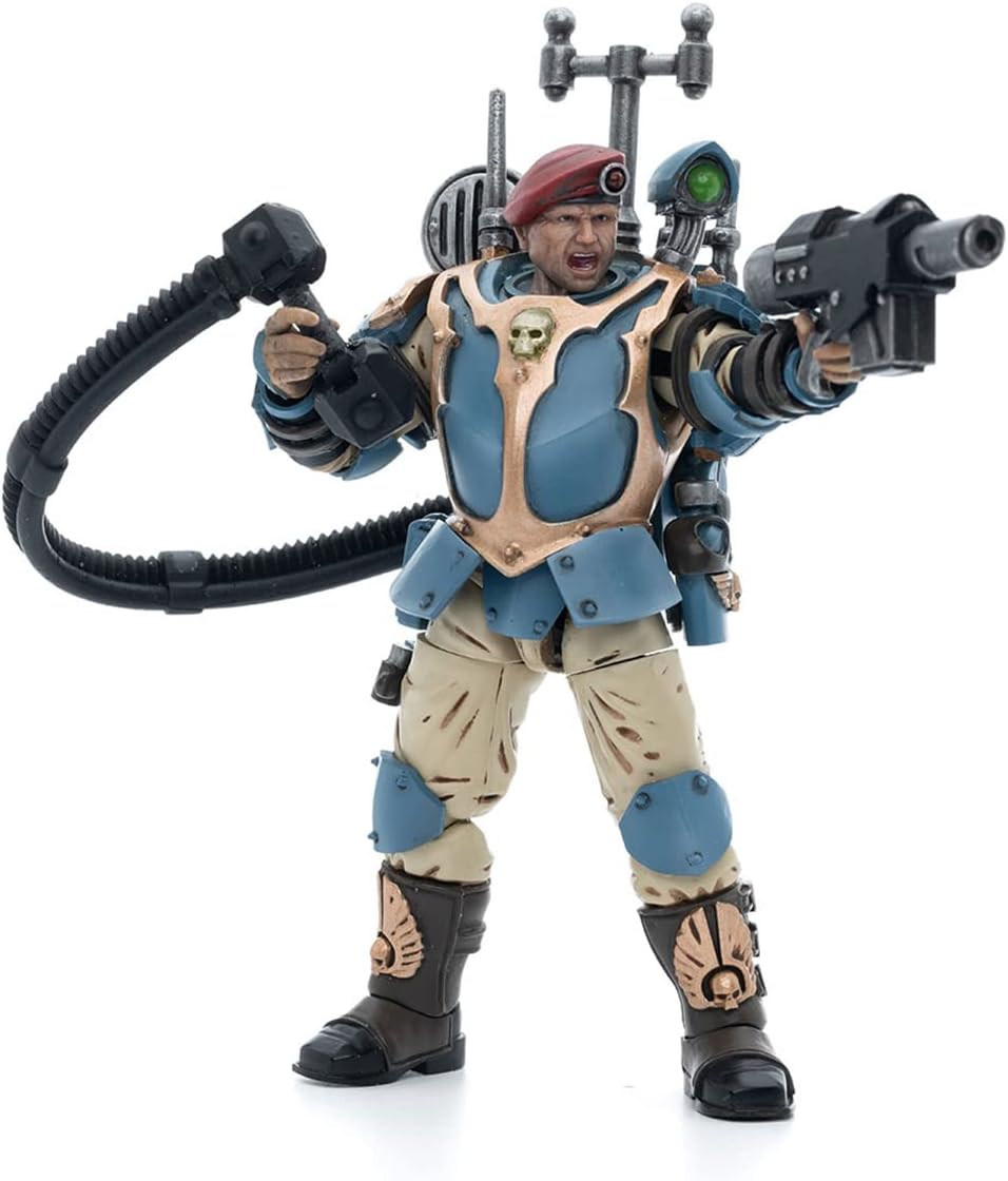 JoyToy Warhammer 40K 1/18 Scale Astra Militarum Tempestus Scions Command Squad 55th Kappic Eagles Vox Operator Action Figure