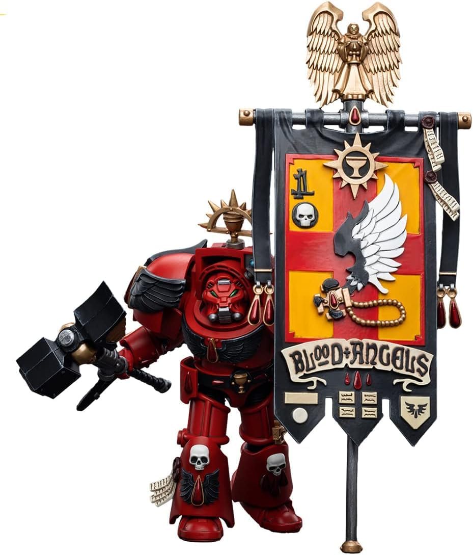 HiPlay JoyToy ¡Á Warhammer 40K Officially Licensed 1/18 Scale Science Fiction Action Figures Full Set Series (Brother Leonid, Blood Angels)