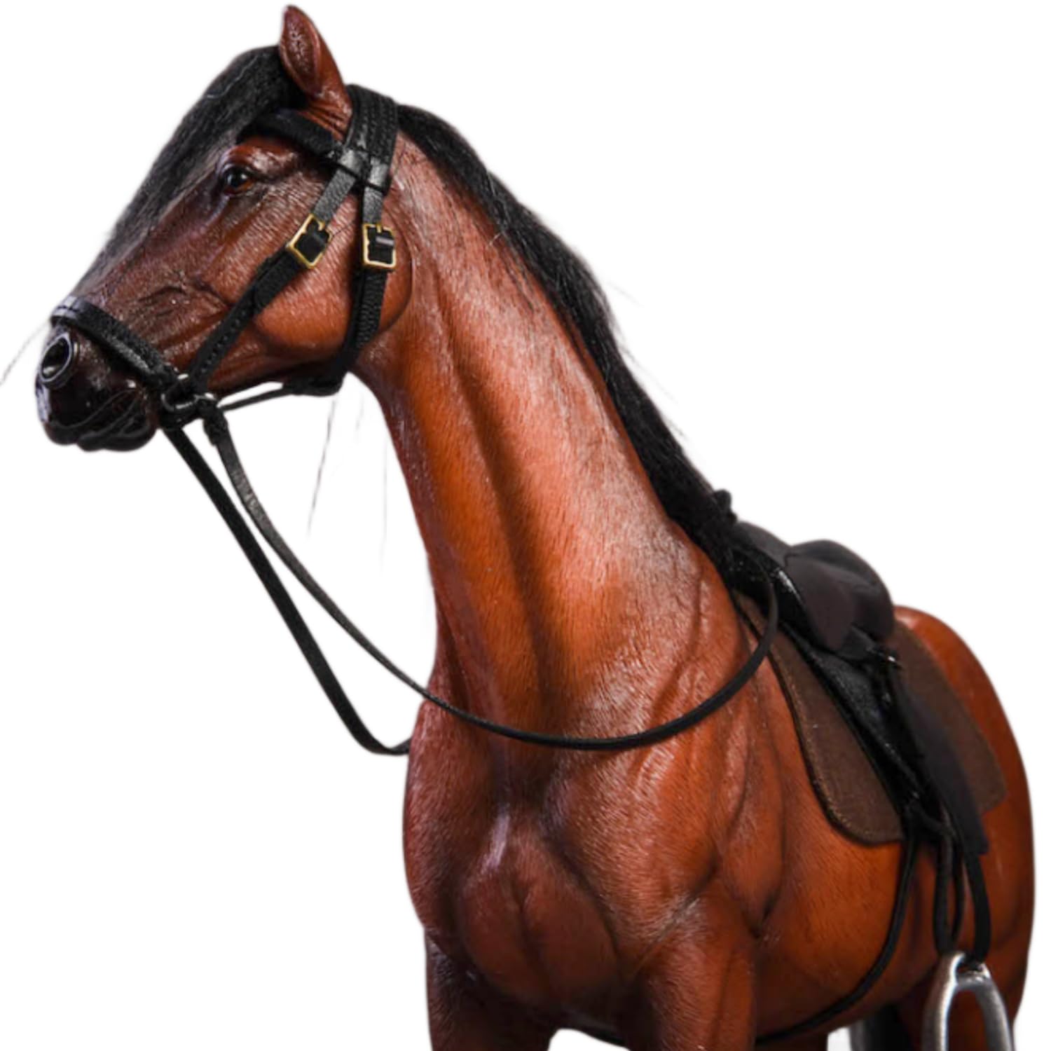 HiPlay JXK Collectible Horse Figure: Warmblood Horse, Expertly Hand-Painted, Lifelike, Safe Resin, 1:12 Scale Miniature Animal Figurine