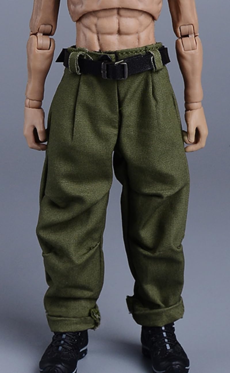 Pantalon Noir 1/6 Pour Figurine Homme - Soldat - Costume Tissu - Neuf