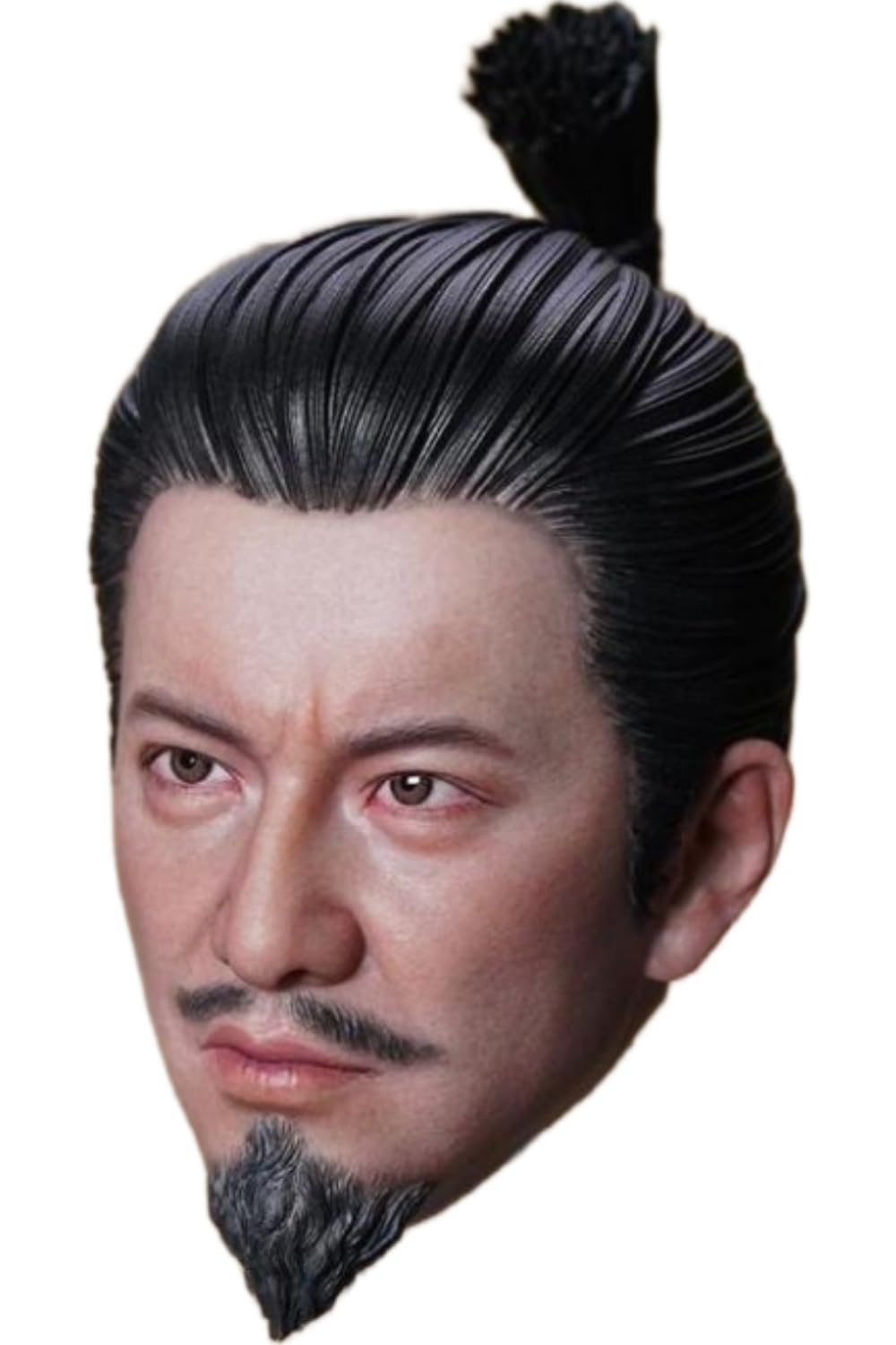 HiPlay Super Duck 1:6 Scale Male Head Sculpt, Nobunaga Kimura Samurai Head Sculpture with Neck for 12-inch Action Figures