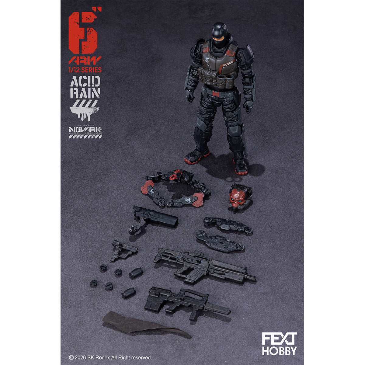 FEXT HOBBY Acid Rain World: Novark FXH-AR-005 Valerius FXH-AR-006 NVK Escort-L FXH-AR-001 Red Locust 1/12 Scale Action Figure