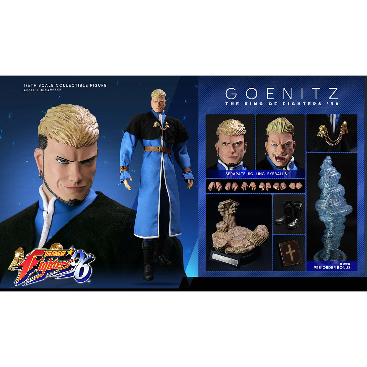CRAFTS Studio The King of Fighter 96: Goenitz game role Action Figure