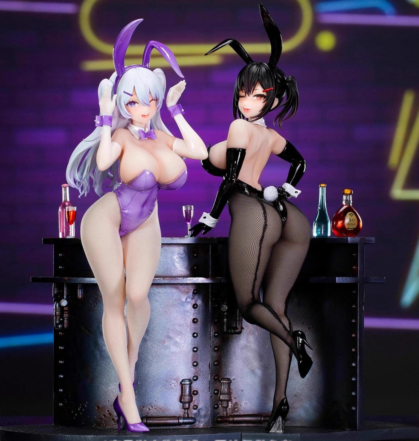 HiPlay BearPanda Collectible Figure: Bunny Girl, Lin, Anime Style and Movable Eye Design, 1:6 Scale Female Miniature Figurine (Lin)