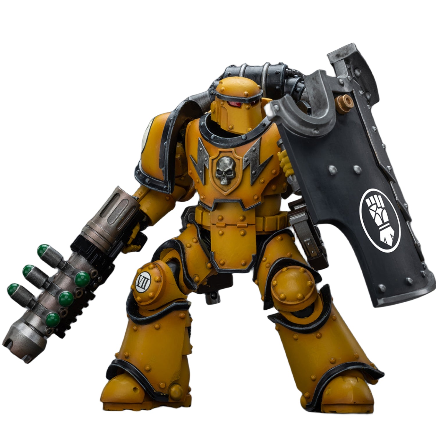 HiPlay JoyToy Warhammer The Horus Heresy Collectible Figure: Imperial Fists Legion MkIII Breacher Squad Legion Breacher with Graviton Gun 1:18 Scale Action Figures JT9114