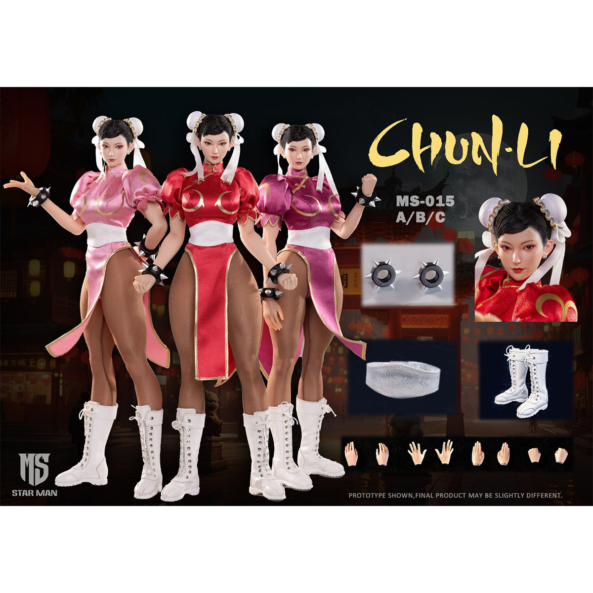 STAR MAN, Female fighter Chun-li, Action Figures