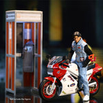 Ausan WorkShop Motorcycle + Wireless Power Supply Diorama For Figures