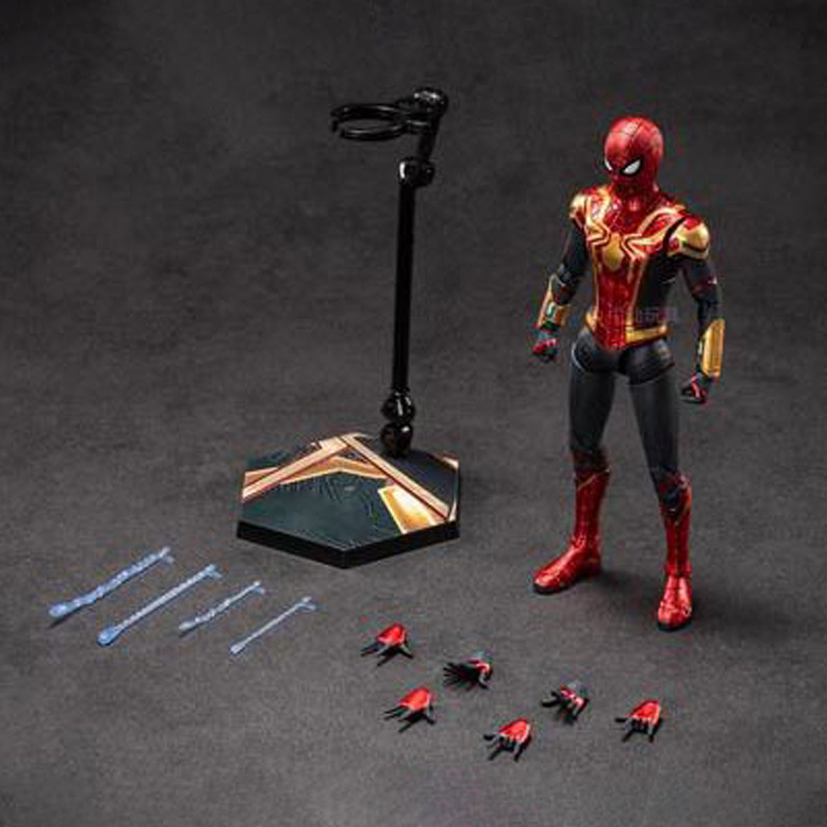 Figura de acción coleccionable de ZD Toys: Serie Aniversario: Spider-Man Rojo y Dorado (1913-1902), estilo película, miniatura a escala 1:10