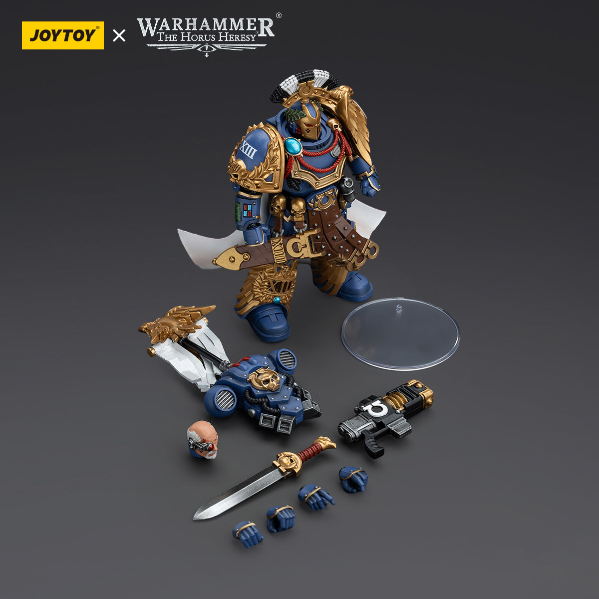 (Only Shipped to the US) JOYTOY Ultramarines Legion Praetor with Power Sword and Volkite Serpenta 1/18 Warhammer The Horus Heresy Series Action Figure