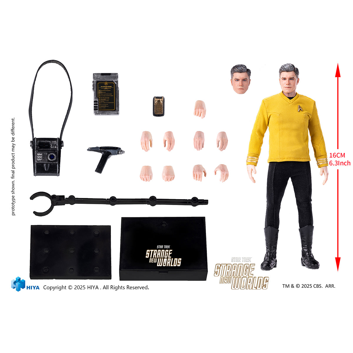 HIYA Star Trek Strange New Worlds Captain Pike Action Figures