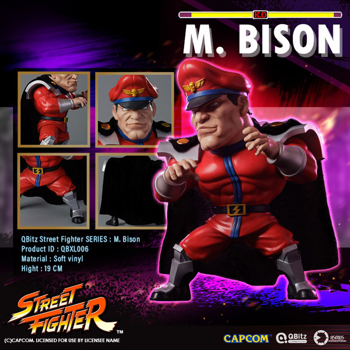 Asmus Toys Street Fighter QBITZ XL Series M.BISON Action Figures
