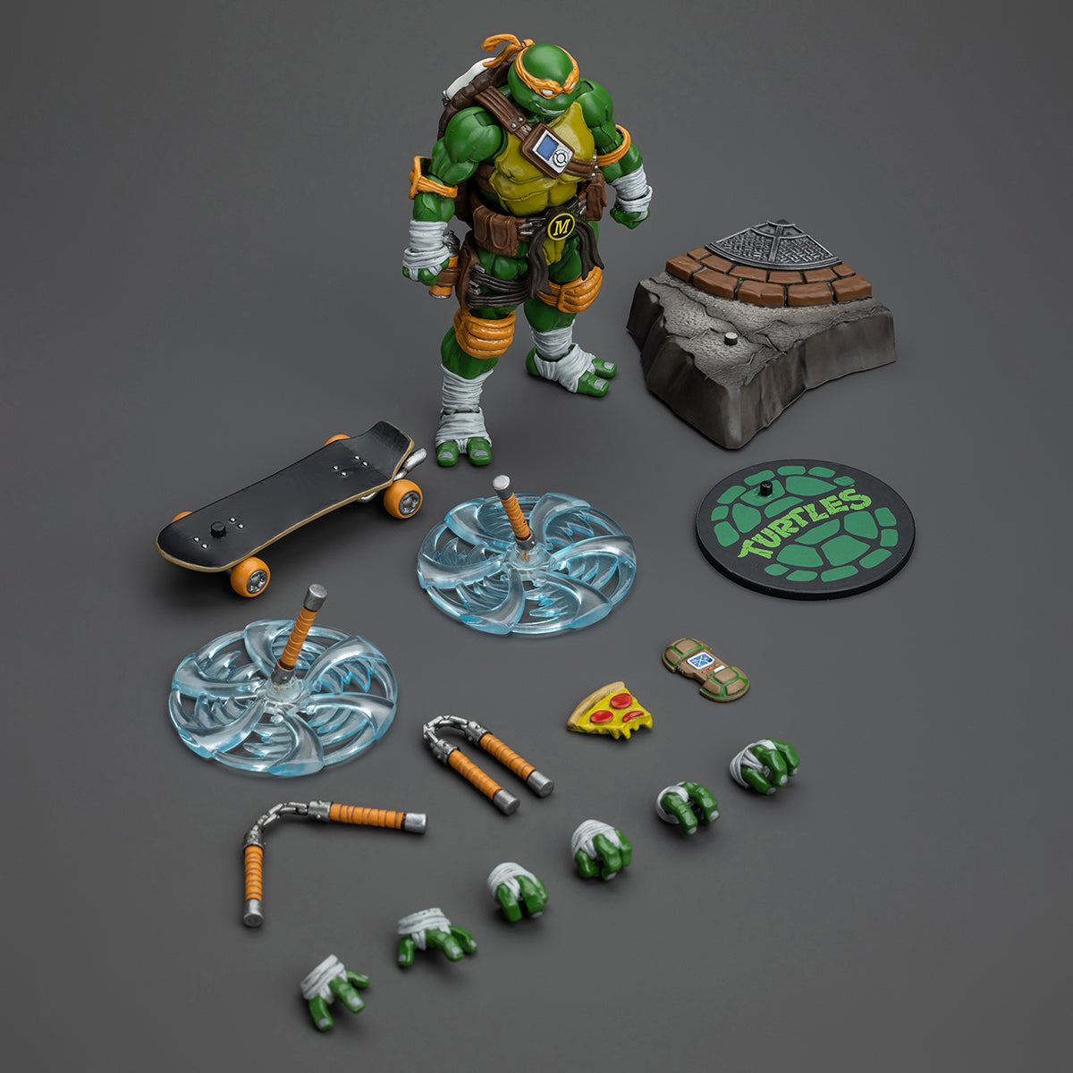 HiPlay JOYTOY TMNT Series: Teenage Mutant Ninja Turtles - Michelangelo 1:18 Scale Action Figures