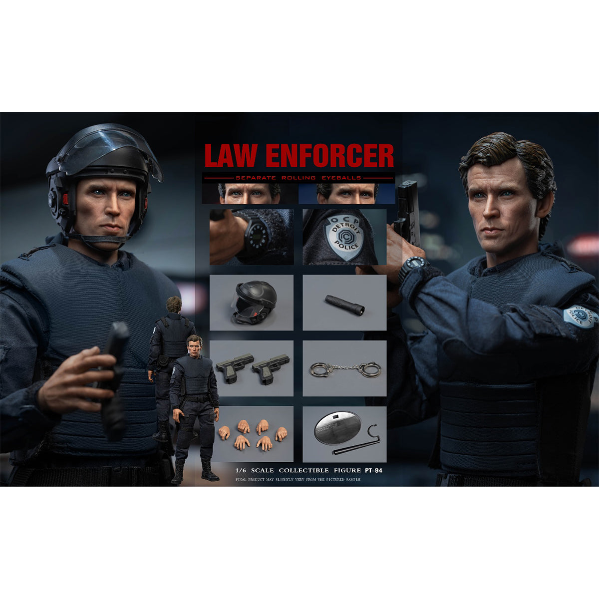 PRESENT TOYS Collectible Toy Series - Law Enforcer Action Figures