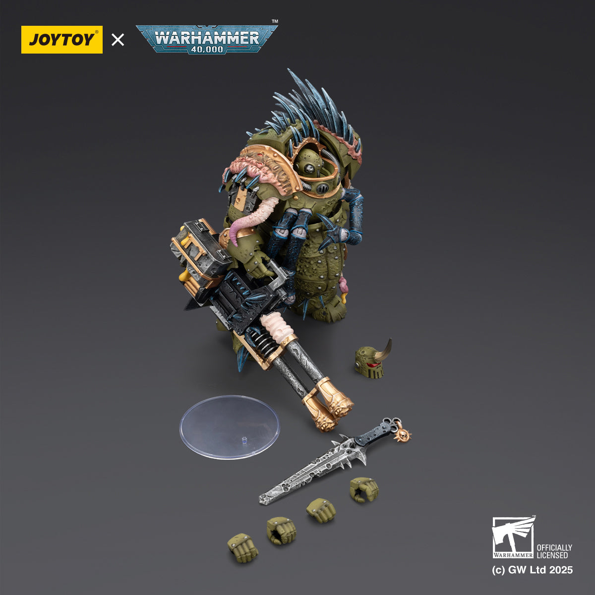 JOYTOY Warhammer Death Guard Blightlord Terminator & Plague Marine Icon bearer with Boltgun and Plague knife 1/18 Scale Action Figure