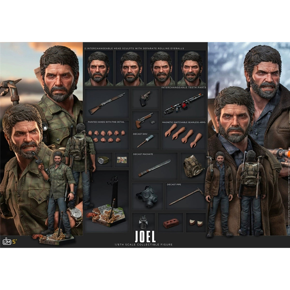 LimToys The Last of Us: Clicker/Ellie/Joel 1/6 Scale Action Figure