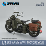 ZYTOYS ZY8038 1/6 WWII US Motorcycle Model or Shoulder Bag Set