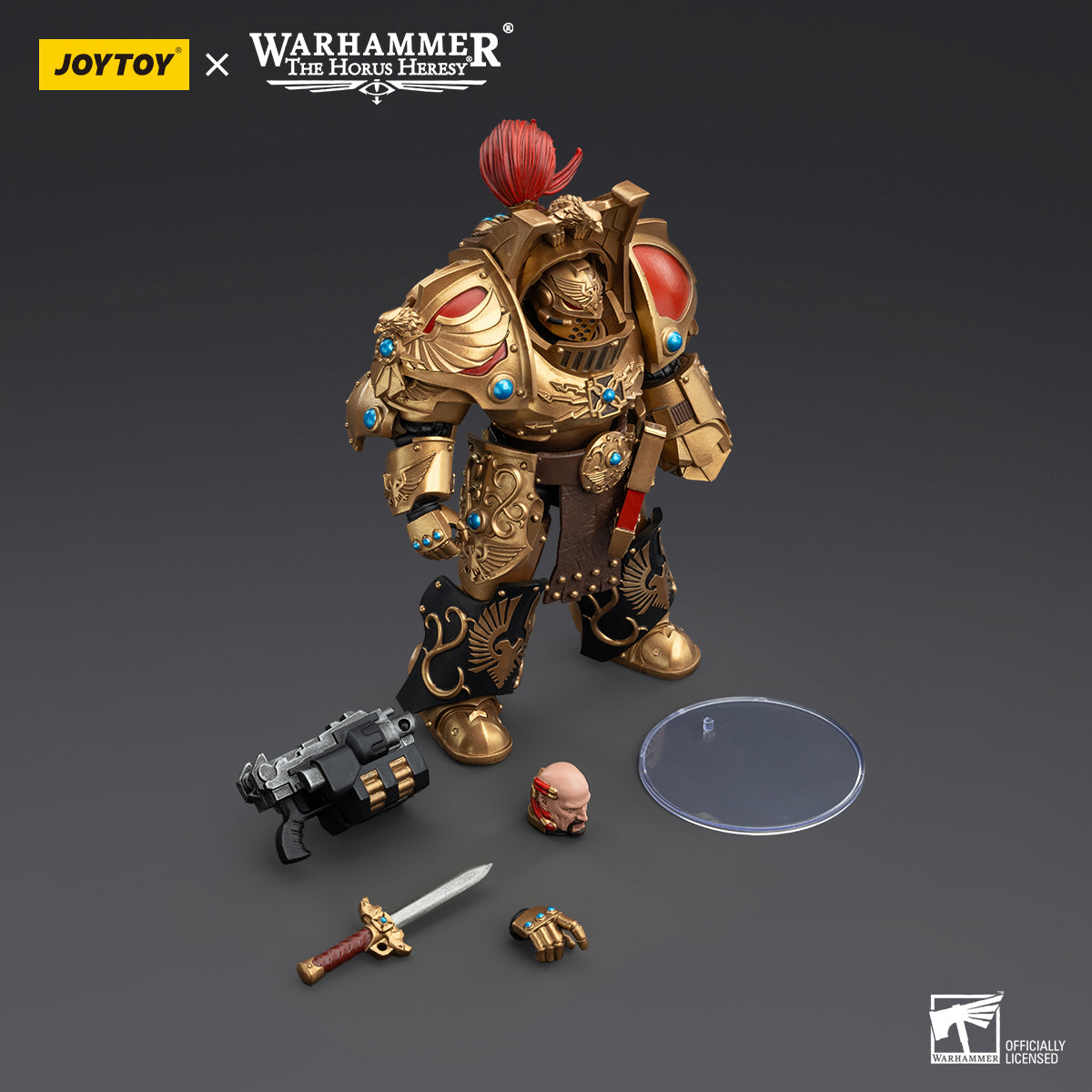 JOYTOY Legio Custodes Aquilon Terminator Squad Aquilon with Lastrum Storm Bolter JT00744 Warhammer 1/18 Scale Action Figures