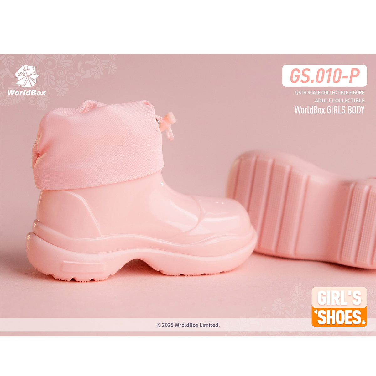 Worldbox Fashion Drawstring Rain Boots Doll Accessory 1/6 Scale Fit Action Figure