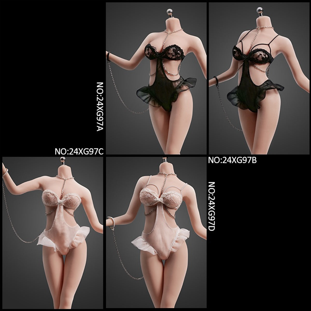 VSTOYS Figure Doll Clothes: Lace Lingerie Set For 12-inch Action Figure