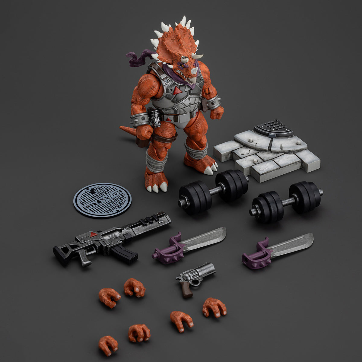 JOYTOY TMNT Casey Jones & Triceraton Infantryman & Adjutant Zork & Captain Zorax Action Figures