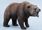 JXK Collectible Bear Figure: Brown Bear 2.0, Expertly Hand-Painted, Lifelike, Safe Resin Miniature Animal Figurine
